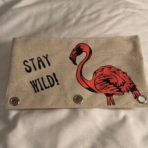 Flamingo Canvas Pouch